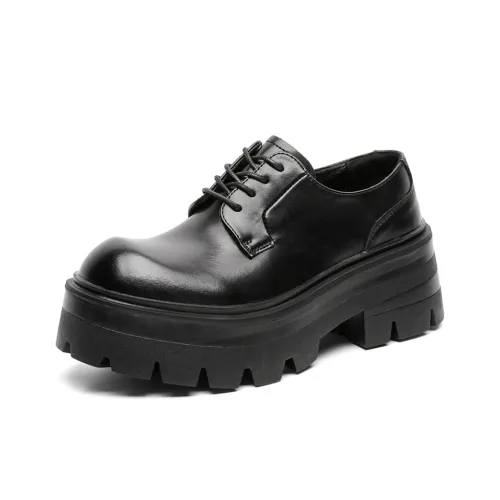 V05 Paris Derby Shoes Unisex British Style Height Increasing 5cm Comfortable Versatile Fashion Big Head Shoes