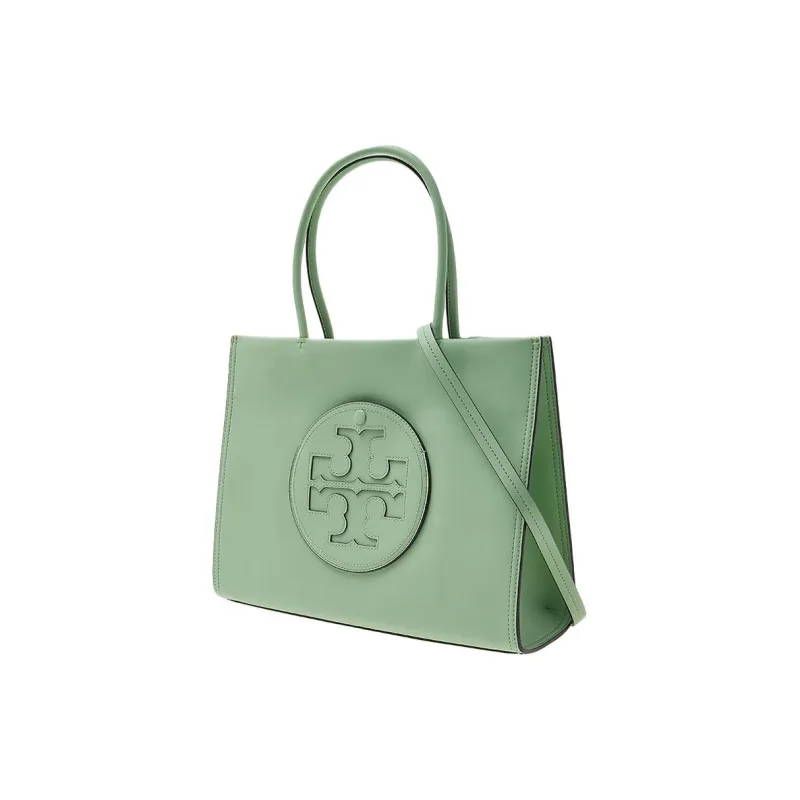 TORY BURCH Ella Leather Tote Bag, Shopping Bag, Shoulder Bag, Crossbody Bag, Handbag Small Size Women's Mint Green-1
