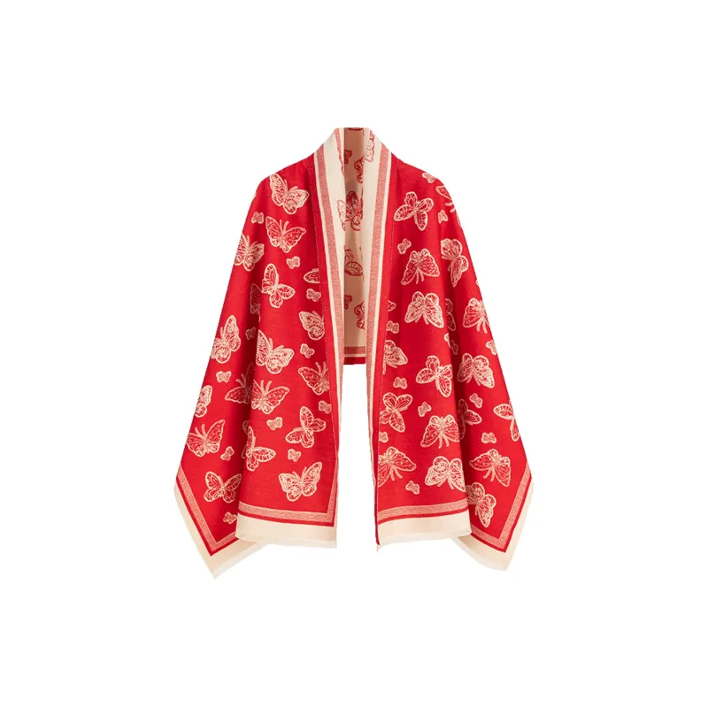 Shanghai Story Polyester Knit Scarves Women's-41