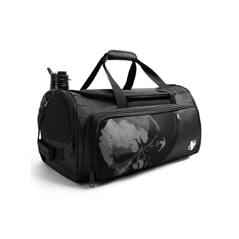 HAYABUSA Marvel Collaboration Hero Collection Breathable Mesh Fabric Crossbody Bag Handbag Gym Bag Men's Punisher Black-1