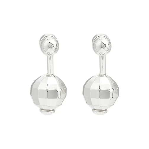 CHARLES&KEITH Brass Earrings Women's Silver-0
