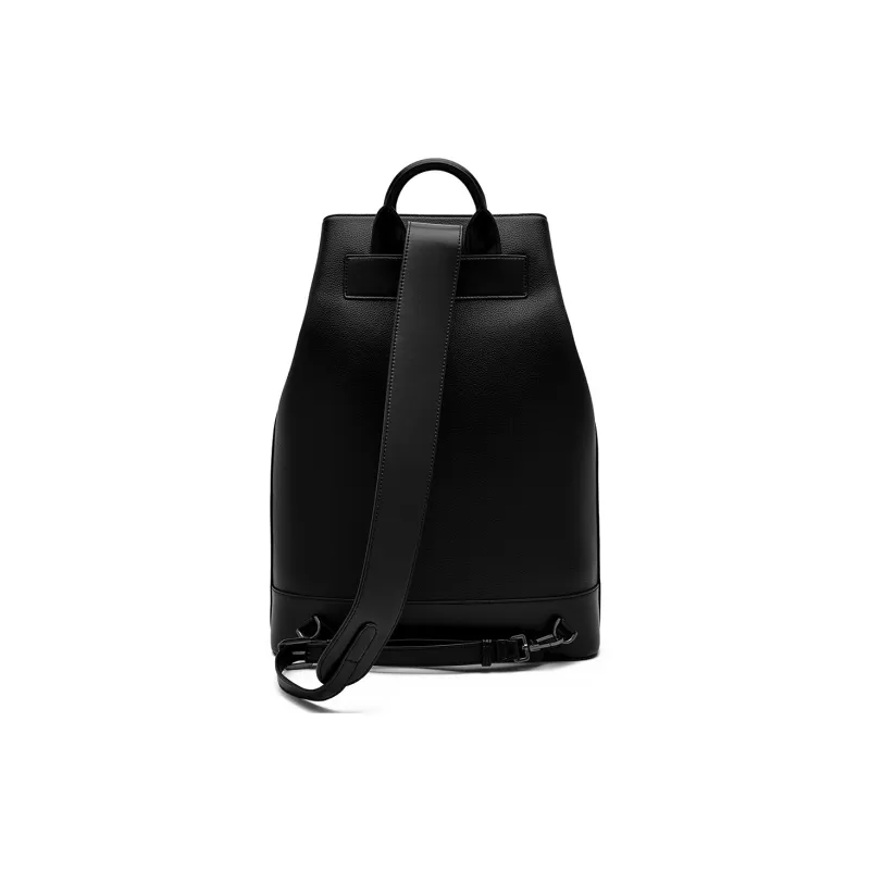 PEDRO Polyurethane Synthetic Leather Shoulder Bag, Crossbody Bag, Handbag Regular Men's Black/Sand-2