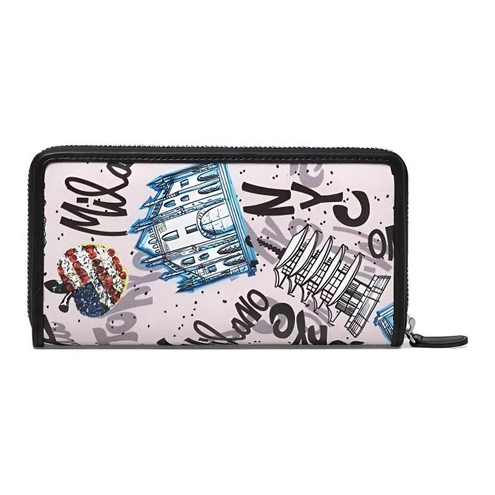 Braccialini PU Wallet Money Clip Clutch Women's Multicolor-1