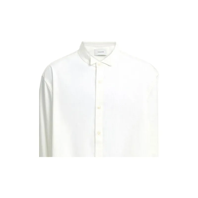 COACH Shirts Men Ivory White-4