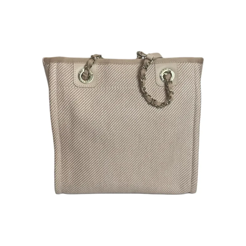 CHANEL 20A Woven Tote Bag Handbag Women's Pink/White-1