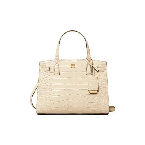 TORY BURCH Walker Grained Leather Briefcases Small Size Women's Ecru