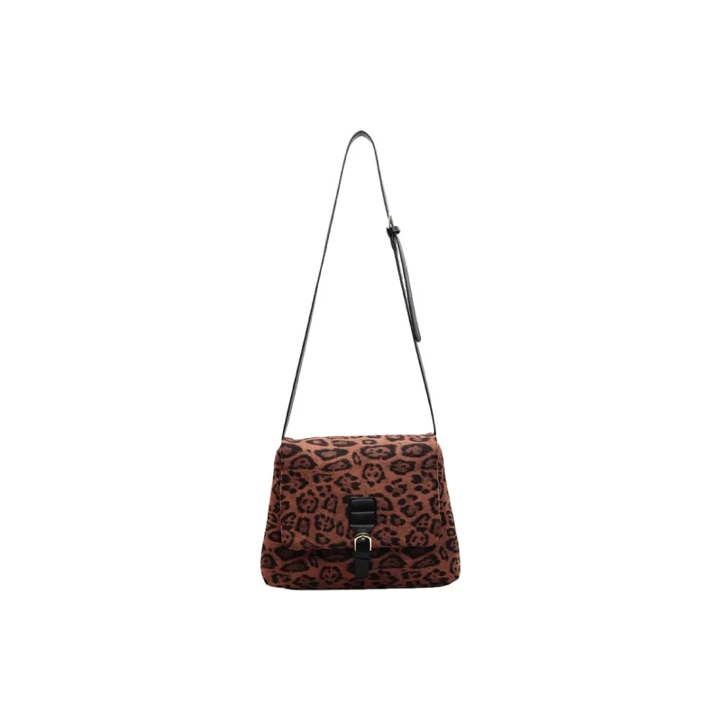 KARUISHA Leather Velvet Shoulder Bag Women's Multicolor-1