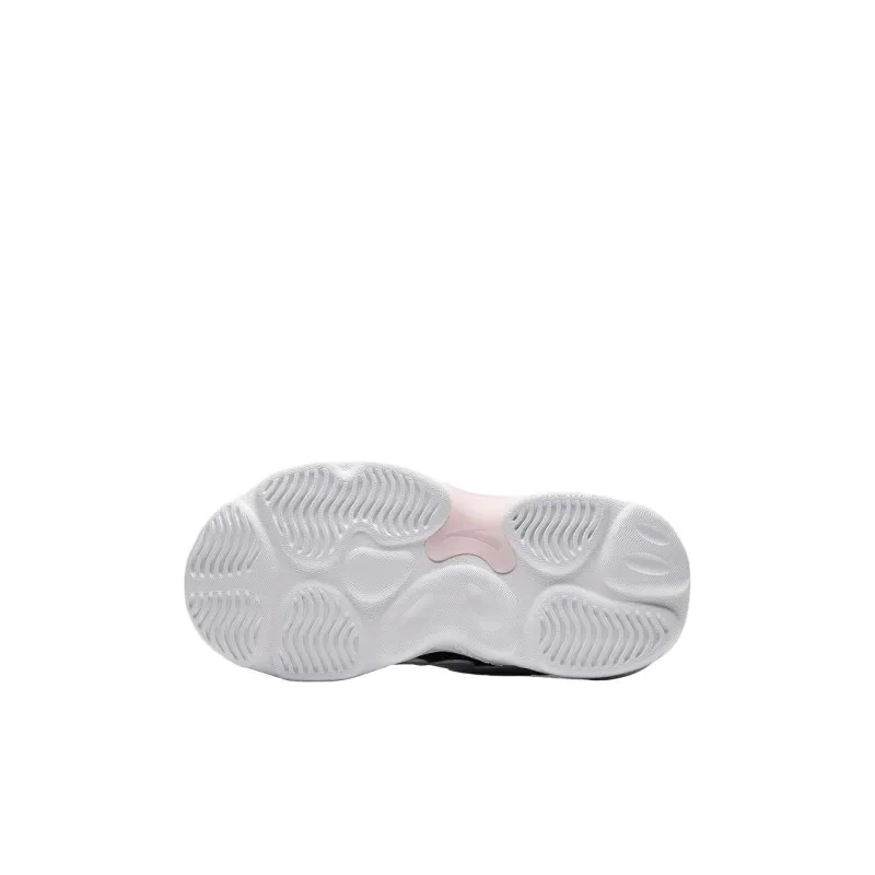 Antakids Wing Flash Abrasion Resistant Low Top Kids Lifestyle Shoes Black/Anta White/Pastel Pink Kids'-4