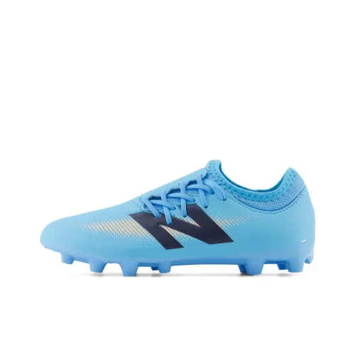New Balance NB Furon V7+ Anti Slip Wear Resistant Low Top Kids' Soccer Shoes Light Blue Teenagers