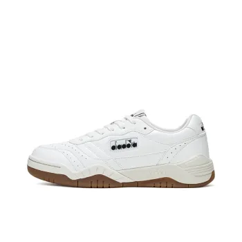 Diadora Abrasion Resistant Low Top Tennis Shoes Unisex White