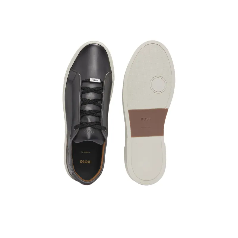 HUGO BOSS Gary Low Top Skateboard Shoes Men's Dark Gray-4