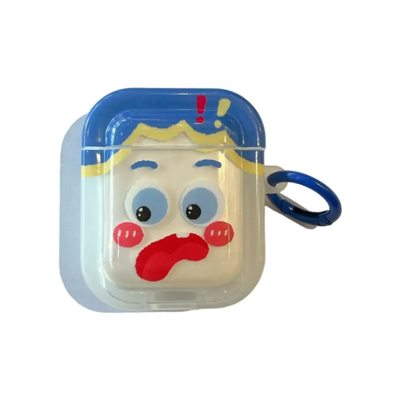 Baohuguang Compatible With AirPods 1/2/3 TPU Ins Fun Quirky Meme Fully Enclosed Headphone Cases-3