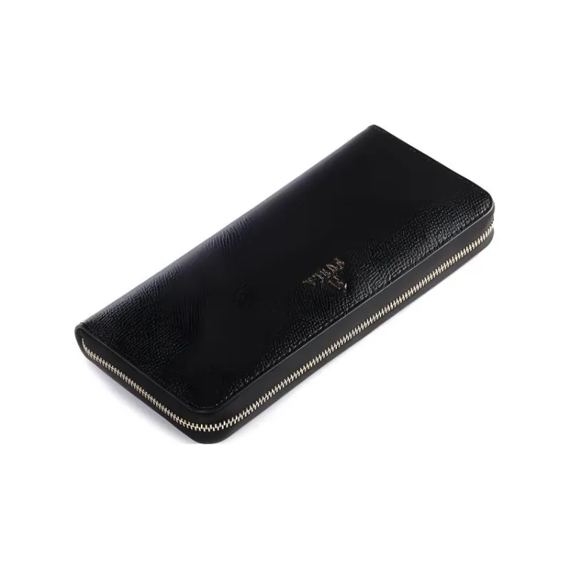 Furla Textured Leather Wallet Extra Large Women's Black-2