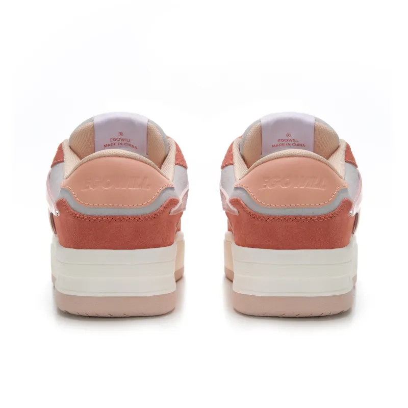 EGOWILL Coverage Slip Resistant, Abrasion Resistant, Height Increasing Low Top Skateboard Shoes Unisex Pink-3