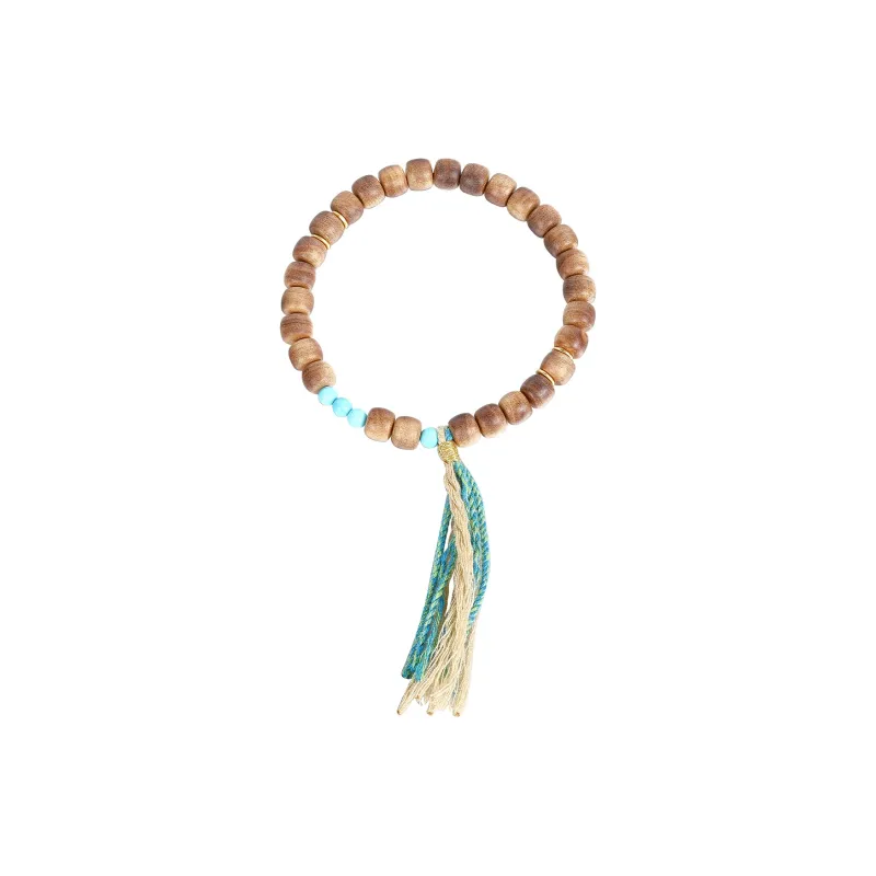 Cuiya Golden Building Sandalwood Bracelets Unisex-0