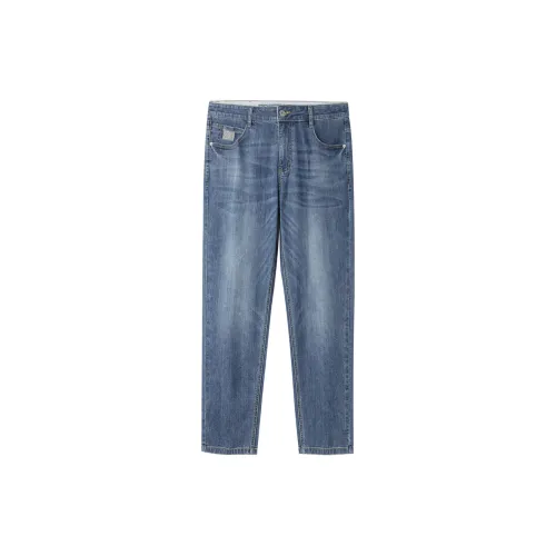 HLA Jeans Men Blue Gray Denim Gradient Light 66