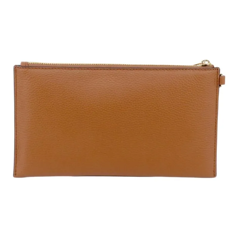 MICHAEL KORS Leather Clutch Women's Brown-2