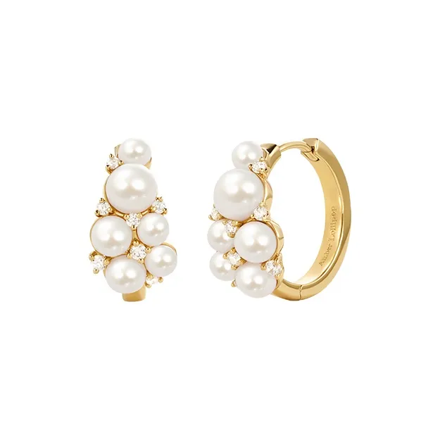 Amber Lollipop Clear Dew Collection Pearl Earrings Women's-0