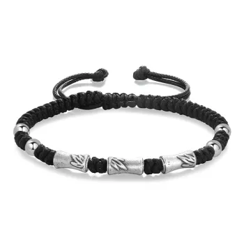 TUTAE 999 Fine Silver Bracelets Unisex Black