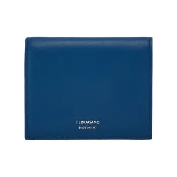 FERRAGAMO Calfskin Wallet Women's Blue