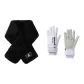 Black Scarf+Purple Glove