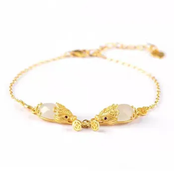 XIFULI Hetian Jade Bracelets Pale Greenish White Jade Women's