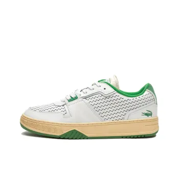 LACOSTE L001 Low-Top Skateboard Shoes Men's White Green