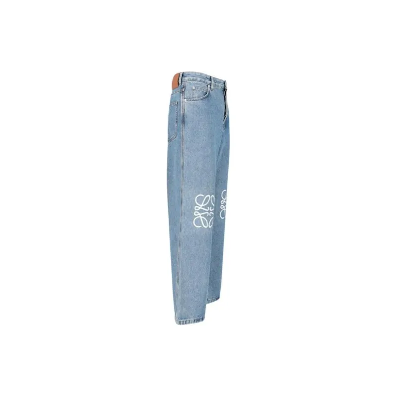 LOEWE Anagram Baggy Jeans In Denim-2