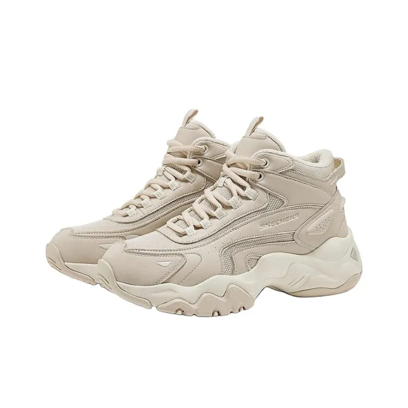 Skechers Durable Warm Mid Top Chunky Sneakers Women's Beige-2