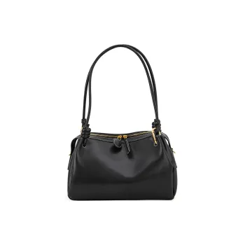 VENOF Cow Leather Crossbody Bag Shoulder Bag Medium Size Women's Inca Brown/Living Cacao Black/Ebony Brown