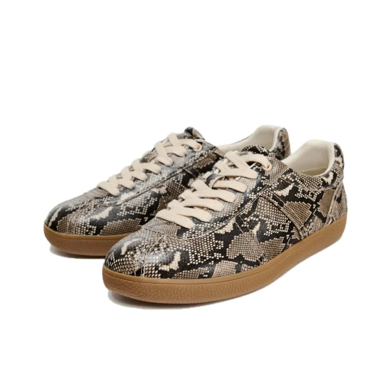 ZARA Slip Resistant Low Top Skateboard Shoes Women's Brown Black-1