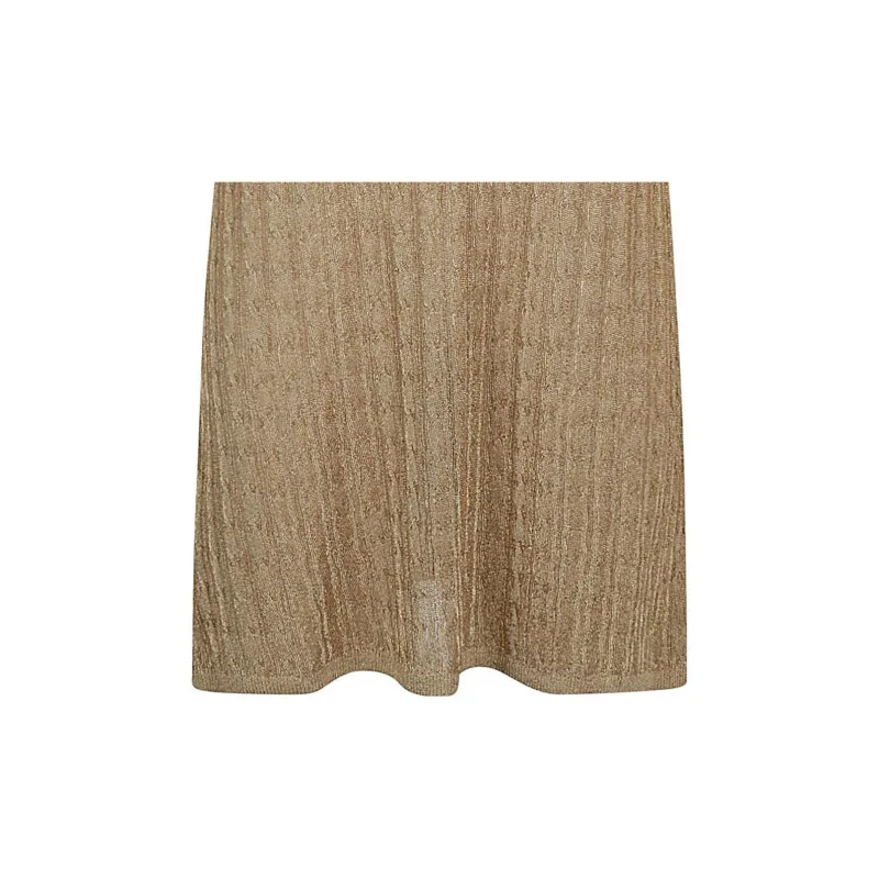 PRADA Sleeveless Dresses Women's Gold-4