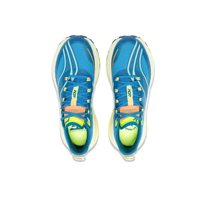 LiNing Dilu Wear Resistant Slip Resistant Low Top Running Shoes Men's Blue-3