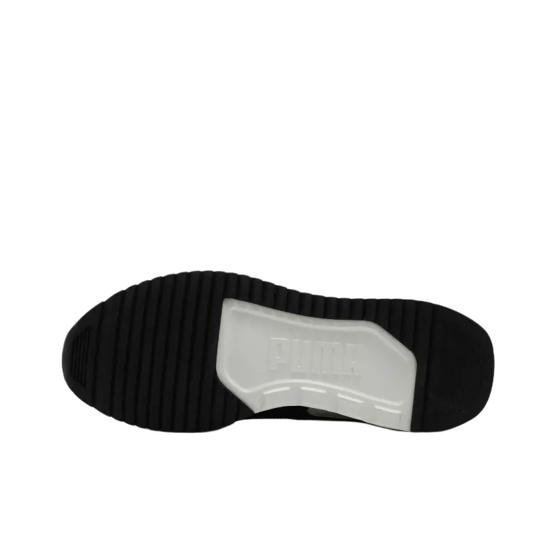 PUMA R78 Retro Cushioning Lightweight Low Top Casual Shoes Unisex White Black-4