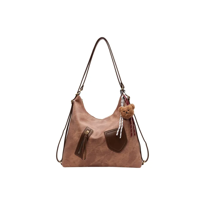 Gerlanx Pu Tote Bag, Shoulder Bag, Backpack Large Size Women's Dark Tea/Coffee/Brown/Denim Blue/Ecru-14