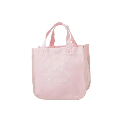 BEVERLY HILLS POLO CLUB Cotton Fabric Tote Bag Shopping Bag Handbag Women's Pink
