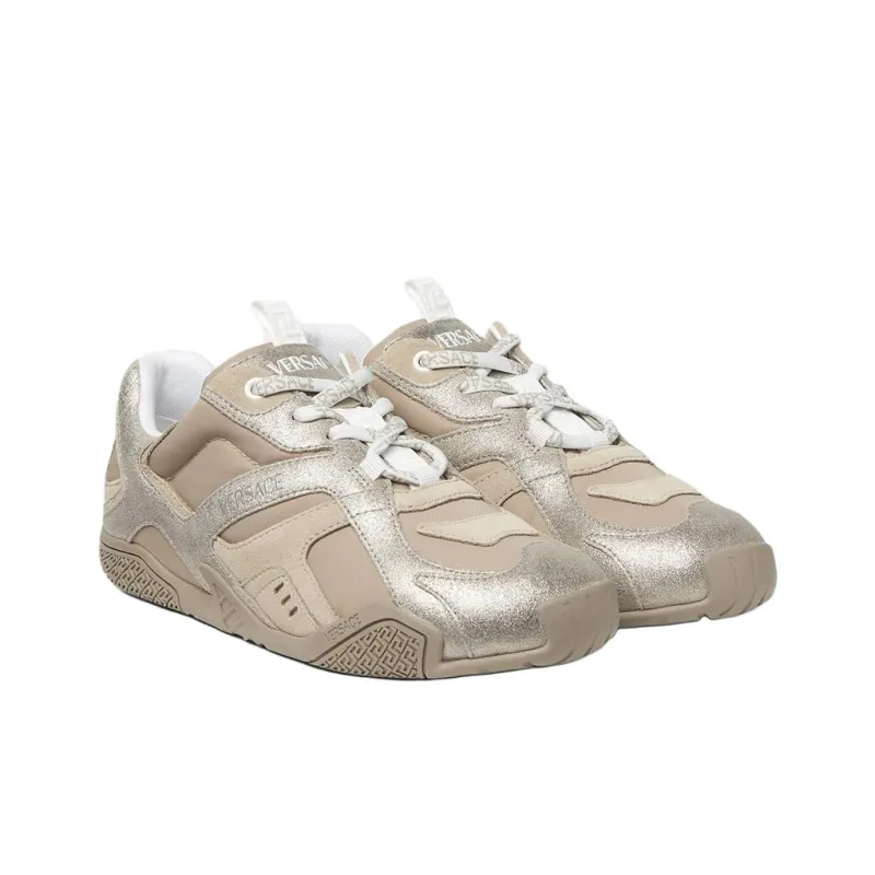 VERSACE Galaxia Low Top Casual Shoes Women's Beige-2