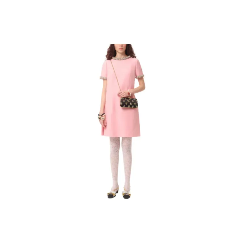 Valentino Crepe Couture Embellished Mini Dress-2