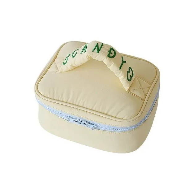 ALOENEY Polyester Makeup Bag Storage Bag Regular Women's Yellow Light Green Light Blue-0