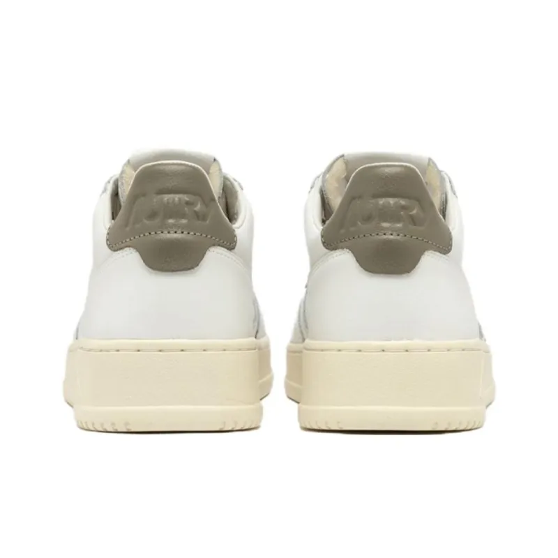 AUTRY Medalist Leather Low White Covert Green Women's-3