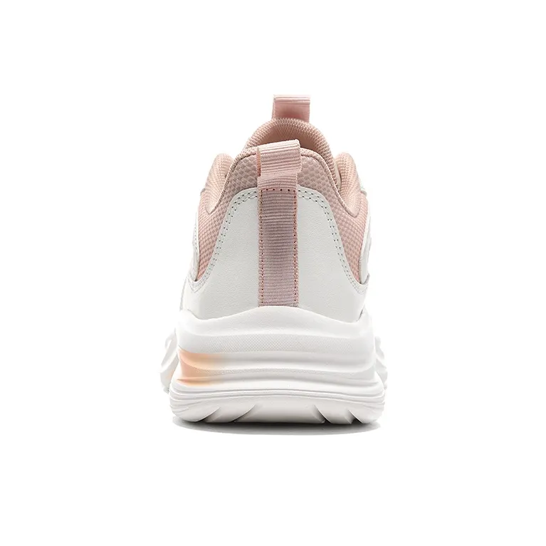 Warrior Rebound Wear Resistant Lightweight Breathable Low Top Casual Running Shoes Women's White Purple Pink-3