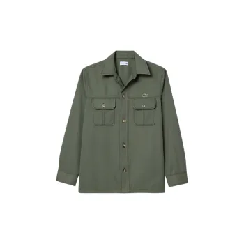 LACOSTE Shirts Men Army Green