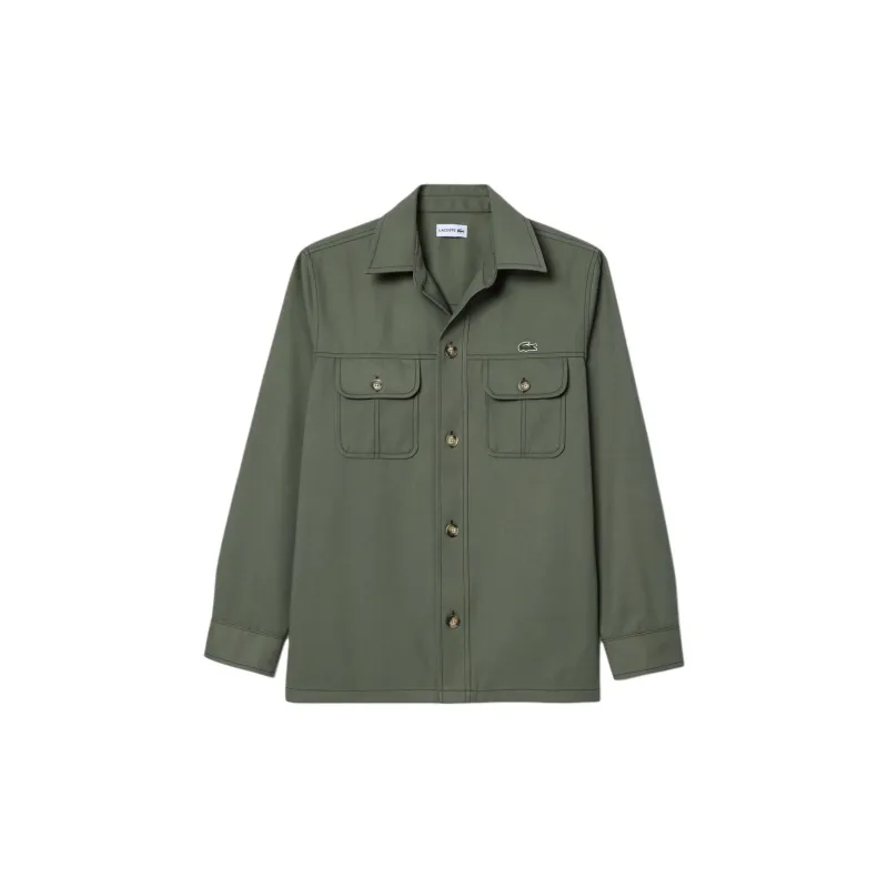 LACOSTE Shirts Men Army Green-0