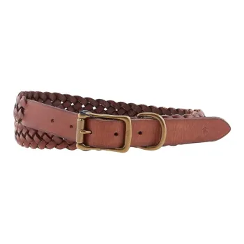 Polo Ralph Lauren Cow Leather Metal Leather Belts Women's Brown -