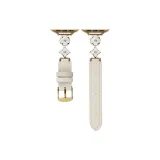 White-White Flower Gold-Tone Lock