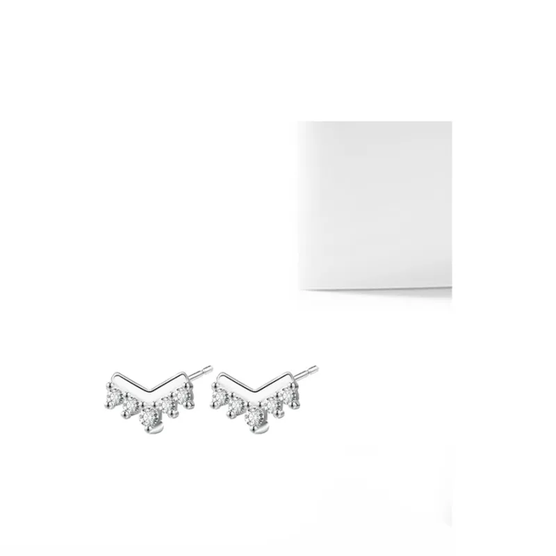 MIDNIGHT MOMENT S999 Silver Stud Earrings Women's-5