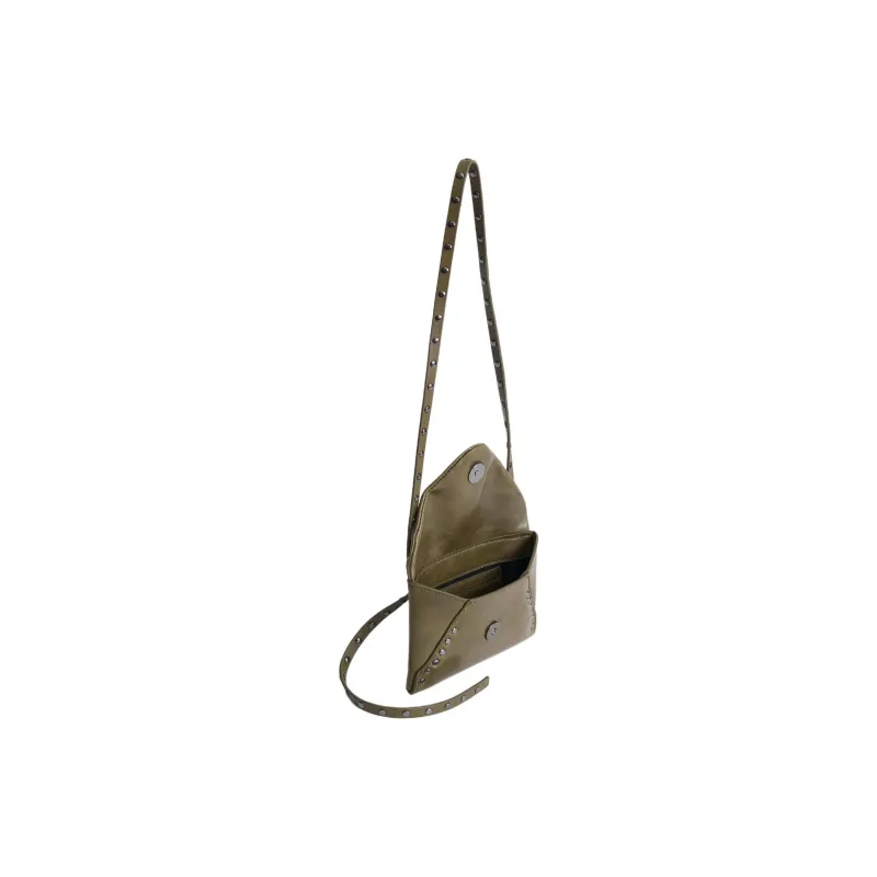 ZARA Cow Leather Shoulder Bag Crossbody Bag Mini Women's Green-3