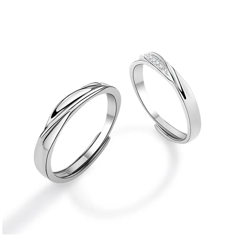 PEAK S925 Silver Ring Pair Unisex-0