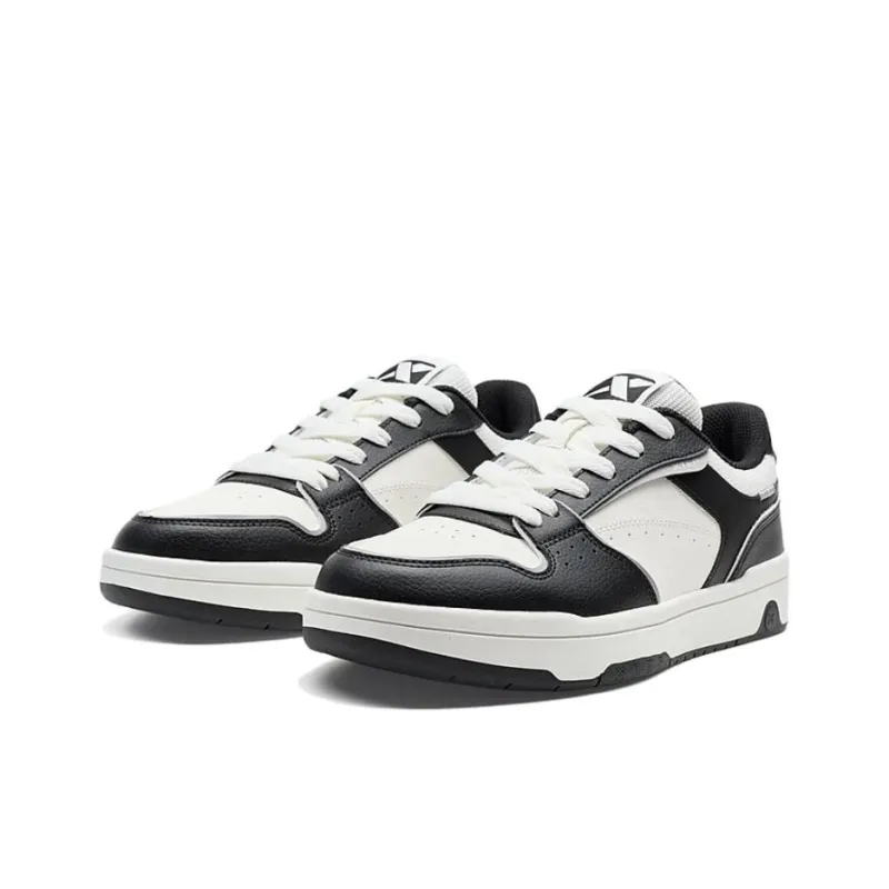 XTEP Air Force 1 Anti Slip Wear Resistant Low Top Skateboard Shoes Men's White Black-2