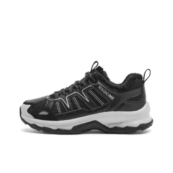 AGSDON Warm Height Increasing Low Top Hiking/Trekking Shoes Women's Black